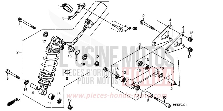 KISSEN, HINTEN (CBR600RA) von CBR600RR ABS PEARL SUNBEAM WHITE (NHA66H) von 2010